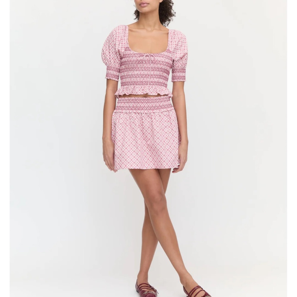 Hill House Rose Lattice Skirt Set, M